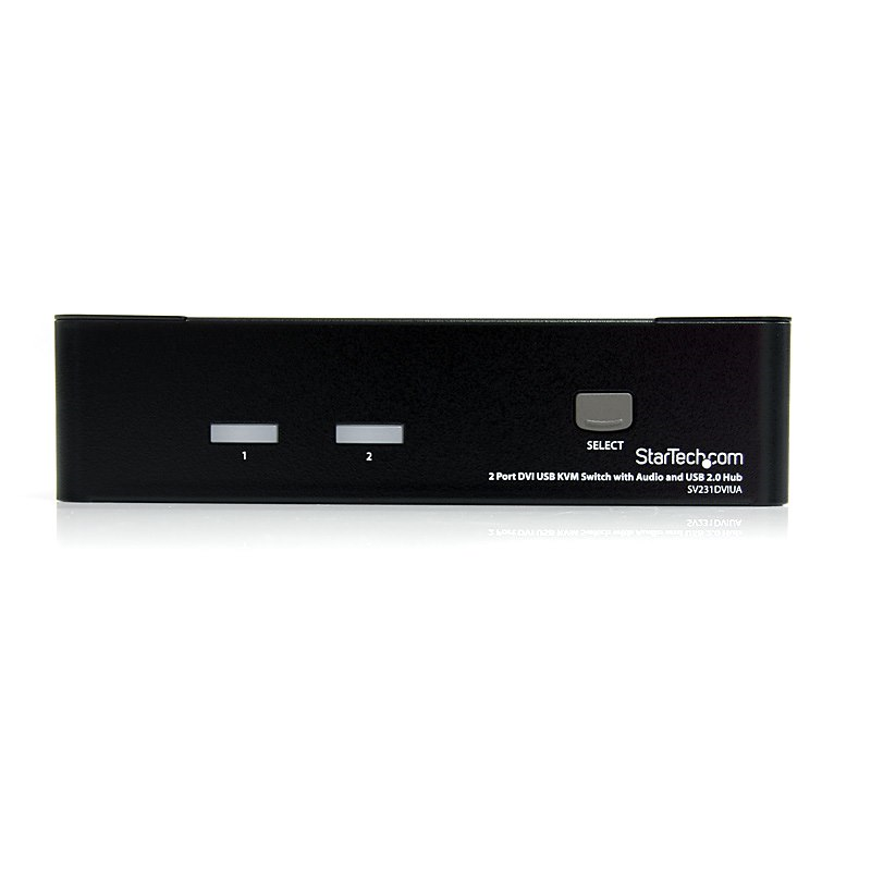 StarTech SV231DVIUA 2 Port DVI USB KVM Switch with Audio and USB 2.0 Hub